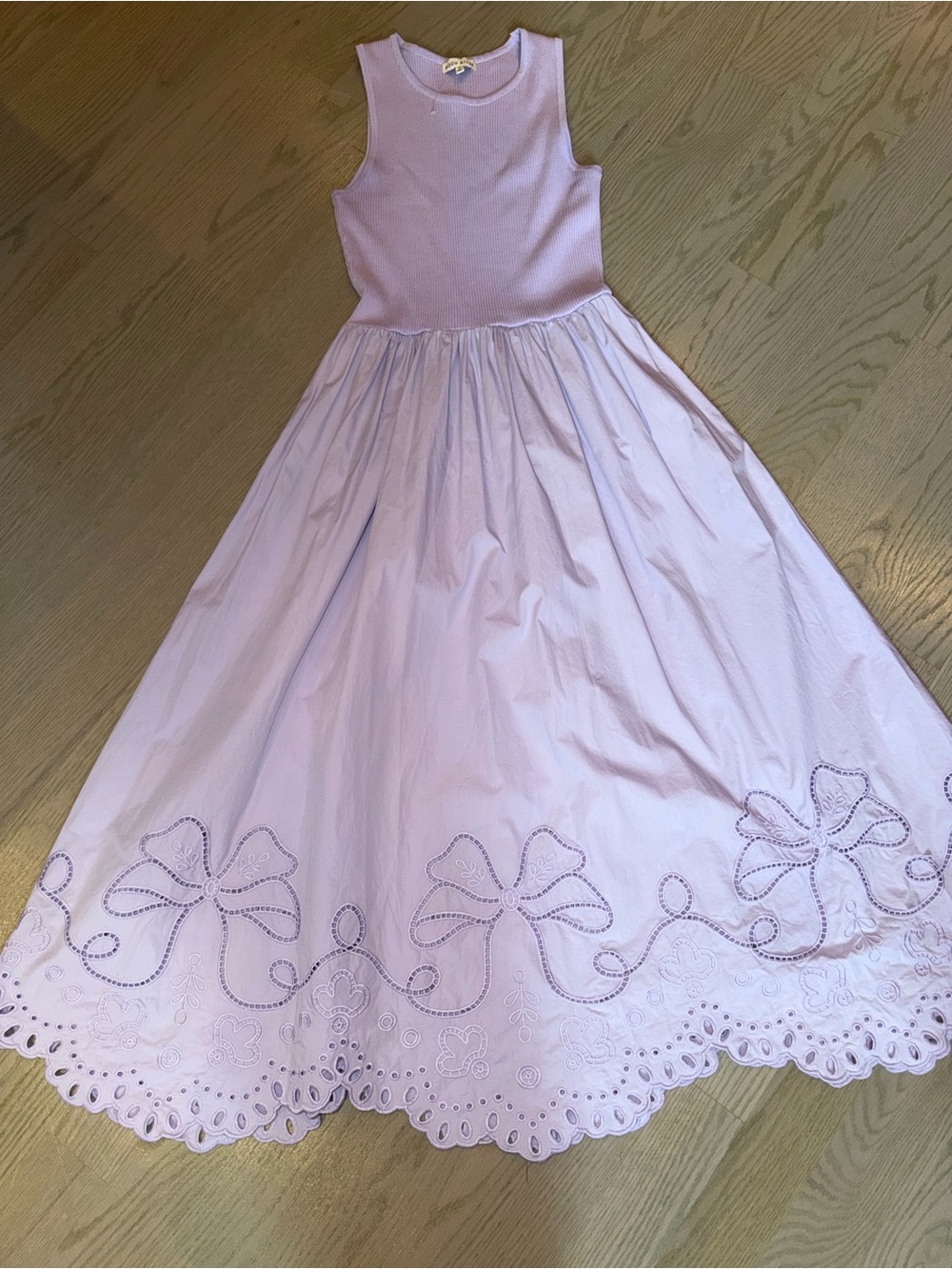 Moon River Lilac Bow-Appliqué Dress sz L